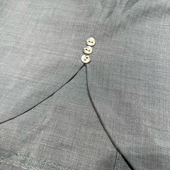 VERICA RAKOCEVIC GRAY PENCIL SKIRT WITH CUT OUT BACK SLIT - Picture 4 of 7